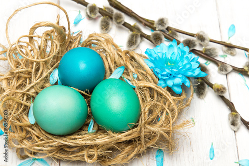 fondo-de-pascua-con-coloridos-huevos-de-pascua-amentos-y-flores-lugar-para-el-texto