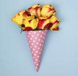 flowers in a horn for ice cream popart