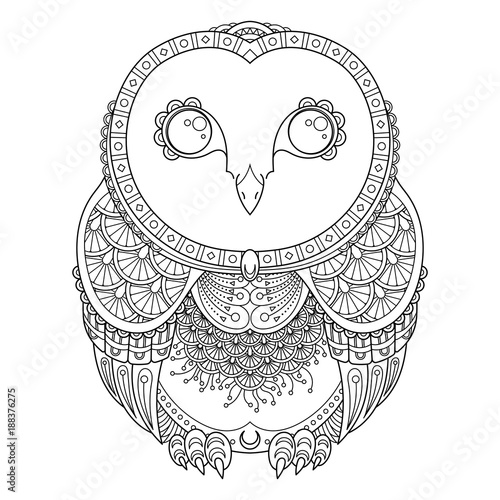 vector-zendoodle-aufwandige-eulenillustration-bild-fur-malvorlagen-druck-und-antistress-bucher