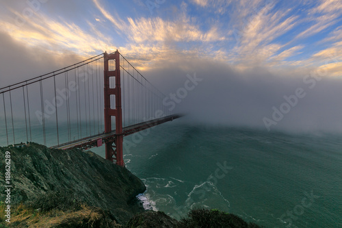 Obraz na płótnie Golden Gate Bridge Sunrise