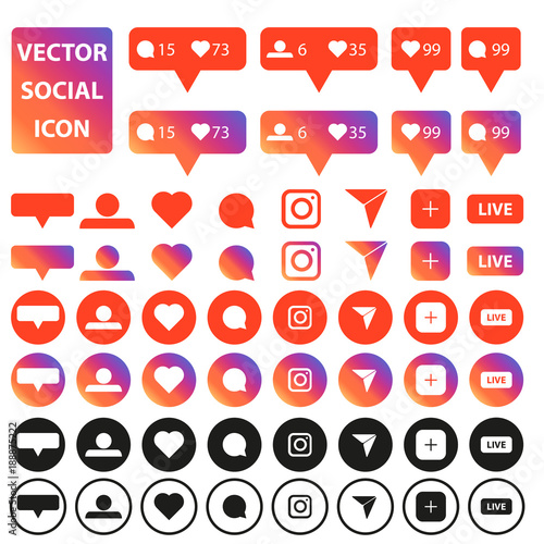 social set vector icon © MarcoMonticone