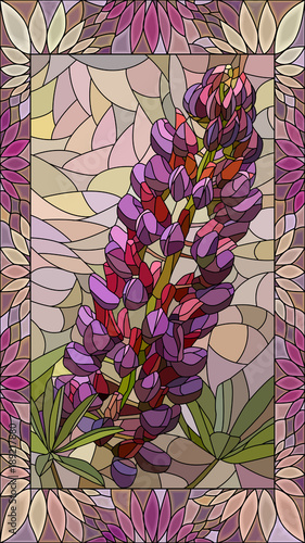 wektorowa-ilustracja-fiolkowy-lubin