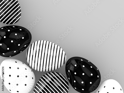 representacion-3d-de-huevos-de-pascua-con-espacio-vacio