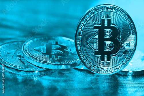 bitcoin-getonte-blaue-farbe