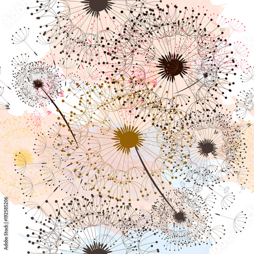 floral-pattern-with-hand-drawn-dandelions