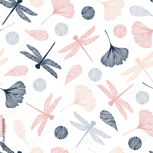 bezszwowy-wzor-z-dragonflies-i-ginkgo-urlopem