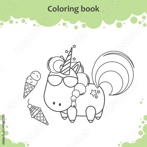 coloring pages kids unicorn ice cream coloring sheet