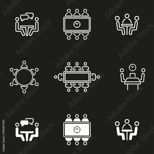 Conference table - vector icon. © lovemask