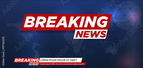 Breaking News Live On World Map Background Vector Illustration Breaking News Live On World Map Background Vector Illustration