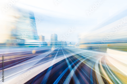 Speed motion in urban highway road tunnel