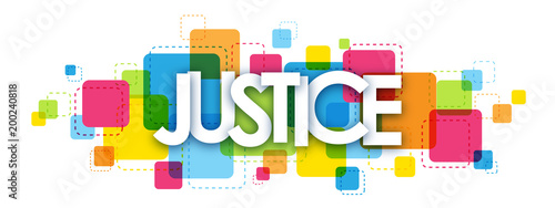 JUSTICE Colourful Letters Icon