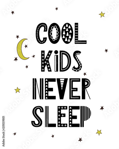 Cartoon Nursery Poster For Kids Scandinavian Lettering Quote Cartoon Nursery Poster For Kids Scandinavian Lettering Quote
