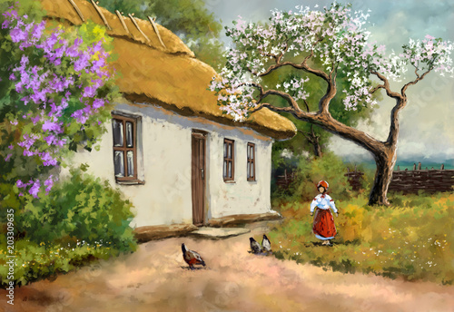 landliche-landschaft-der-olgemalde-kunst