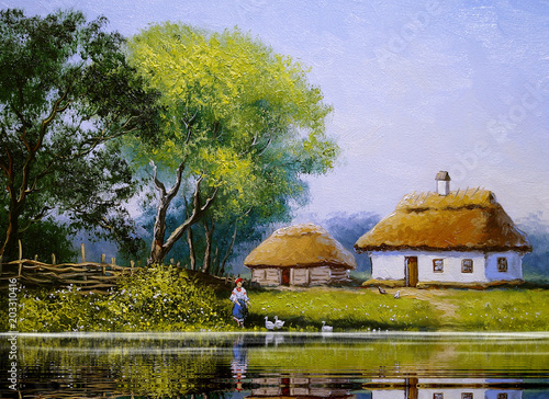 landliche-landschaft-der-olgemalde-kunst