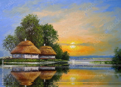 landliche-landschaft-der-olgemalde-kunst