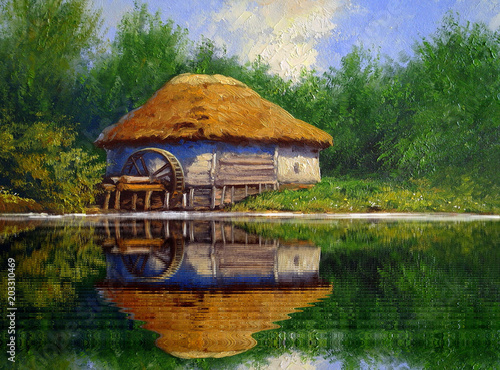 landliche-landschaft-der-olgemalde-kunst