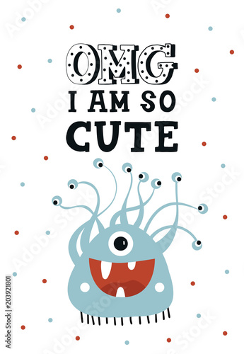 omg-ich-bin-so-sus-funny-kinderzimmer-poster-mit-niedlichen-monster-und-schriftzug-vektor-illustration-in-skandinavisch