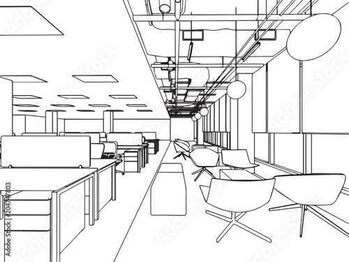 interior outline sketch drawing perspective office buy photos ap perspective office