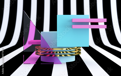 minimalistyczny-abstrakcyjne-tlo-prymitywne-figury-geometryczne-pastelowe-kolory-render-3d-plakat-trend