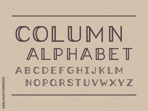 column-regular-font-vector-alphabet
