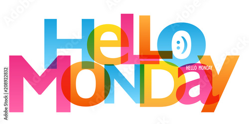 HELLO MONDAY :) typography banner