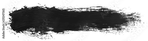 Long hand drawn isolated paintbrush stripe with dirty black color esp 10 vector illustration © elen31