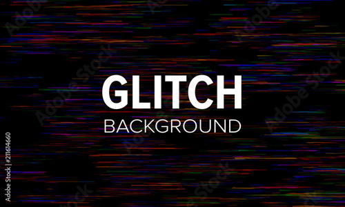 Glitch style dark abstract background. Distorted pixels vector wallpaper.