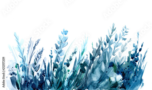 akwareli-tlo-z-liscmi-i-ziele-recznie-rysowane-ilustracji