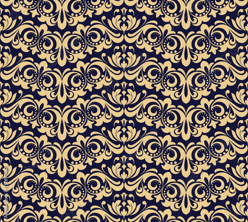 floral pattern vintage wallpaper in the baroque style seamless baroque floral design