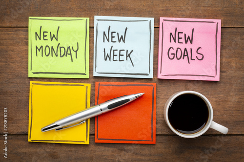 new Monday, week and goals