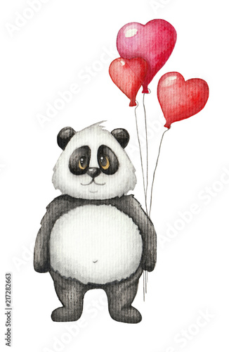 sliczna-akwareli-panda-z-czerwien-balonem-recznie-rysowane-dzieci-ilustracja-na-bialym-tle-kartka-swiateczna-swietego-walentego