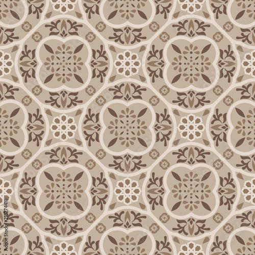 Floor Tiles Ornament Brown Vector Pattern Print Neutral Colors Geometric Hexagonal Seamless Backdrop Buy Photos Ap Images Detailview