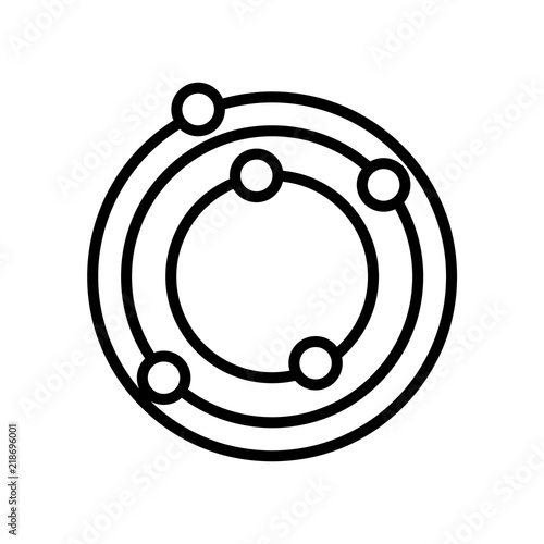 Solar System Icon Vector Isolated On White Background Solar