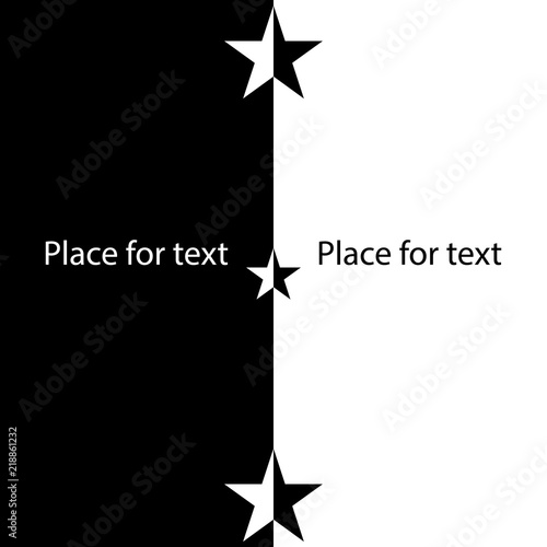Banner In Gothic Style Template Black And White Stars Simple Banner In Gothic Style Template Black And White Stars Simple Stylish Vector