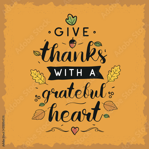 Happy Thanksgiving day typography. © pavector