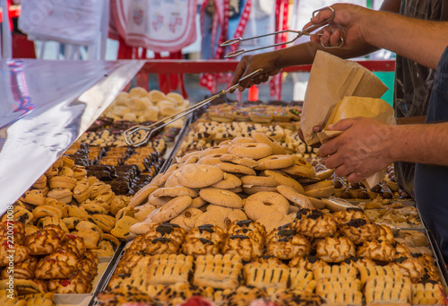 Smen In A Market Put Cookies Paper Bags Photos Ap Smen In A Market Put Cookies Paper Bags