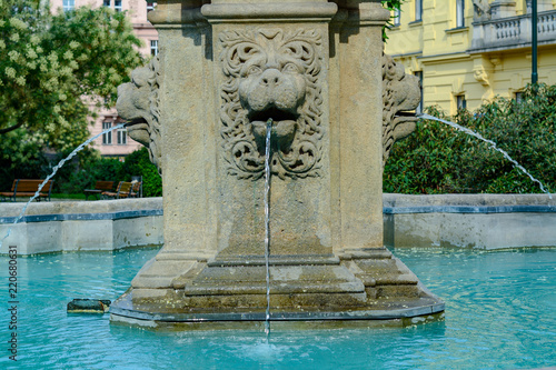Fountain With A Lion S Face Photos Ap Images Detailview Fountain With A Lion S Face