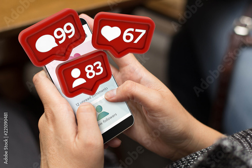 street girl social media notifications