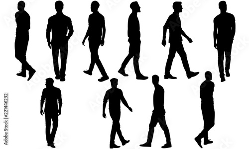 Man Walking Silhouette, Man Walking Clipart, SVG, cut file, cricut ...