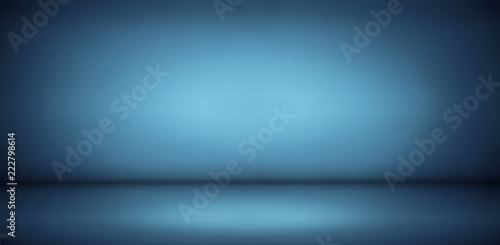 blue gradient studio and empty room background, can be used to present product © ngad
