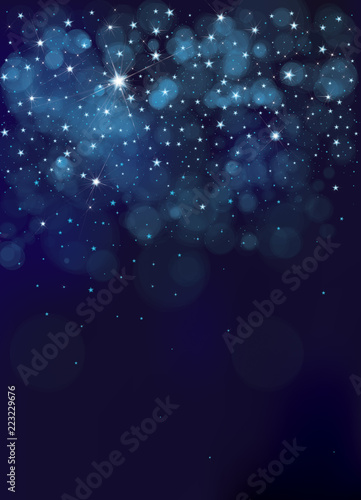 Vector night starry sky background.
