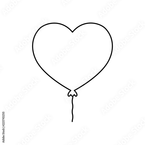 romantic balloon shape heart love © djvstock