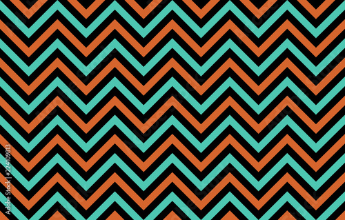 Eye Pleasing Abstract Chevron Lines In Orange Blue And Black