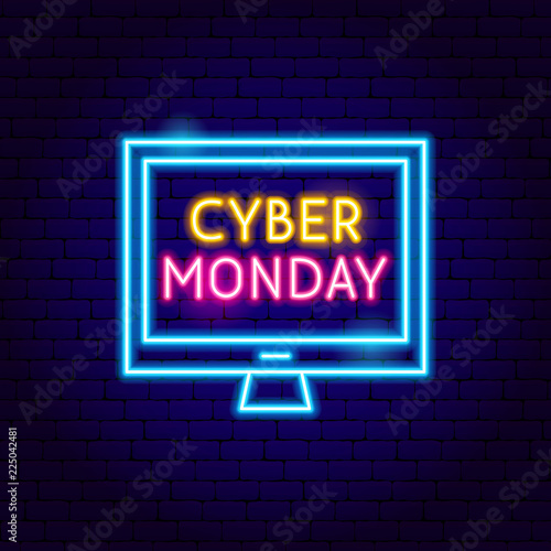 Cyber Monday Computer Neon Sign
