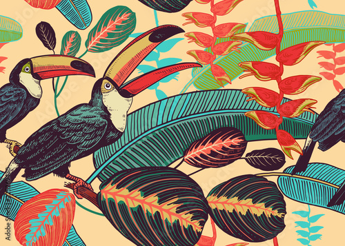 floral-seamless-pattern-with-birds-toucans-and-tropical-leaves-and-flowers