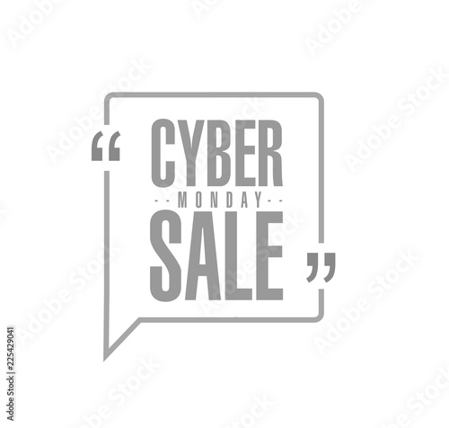 Cyber Monday Sale line quote message concept