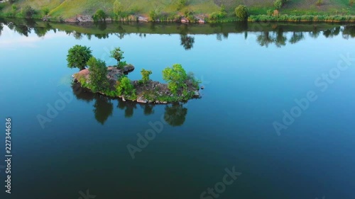 Beautiful island on river Ros, Ukraine © maximus19
