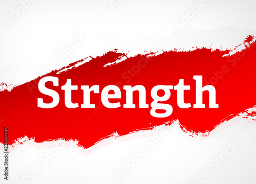 Strength Red Brush Abstract Background Illustration