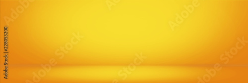 Yellow gradient wall and empty studio room background © ngad