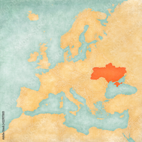 Map of Europe - Ukraine © Tindo